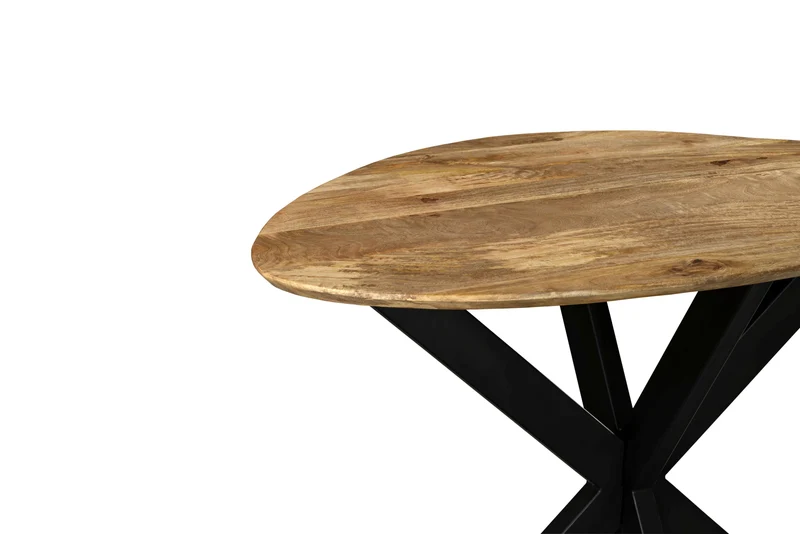 Table haute en bois avec pieds en métal noir, EP3CM - ARES