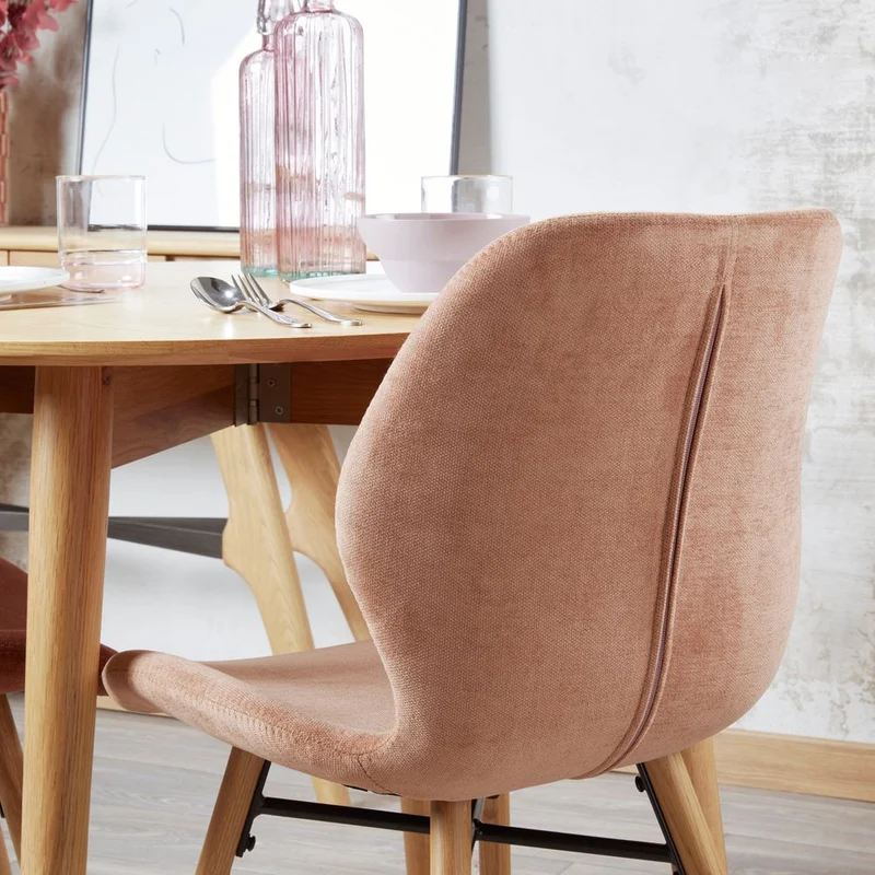 Chaise tissu soft touch nèfle