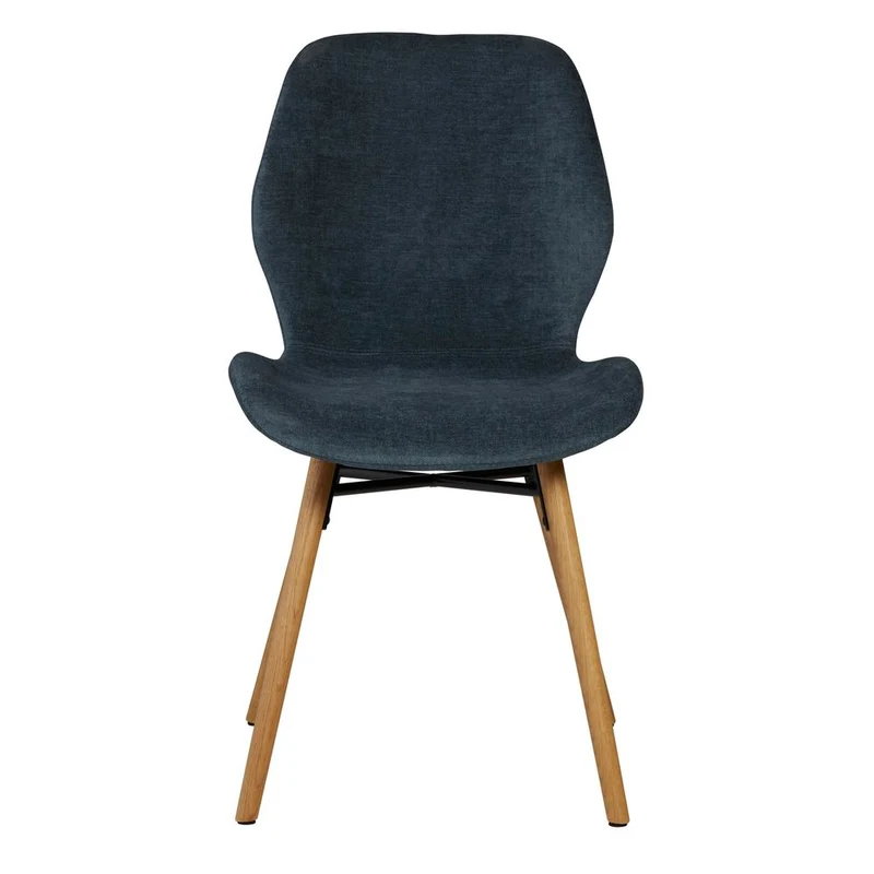 Chaise tissu soft touch bleu foncé