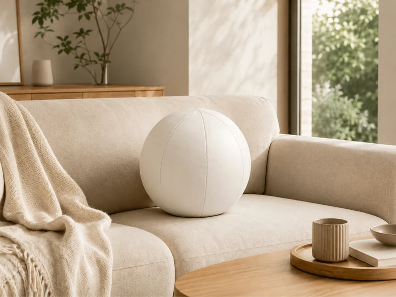Coussin Ballon Nuba – Coussin Rond Design pour Canapé et Chambre