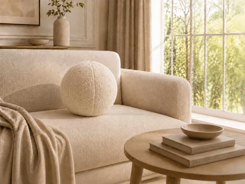 Coussin Ballon Nuba – Coussin Rond Design pour Canapé et Chambre