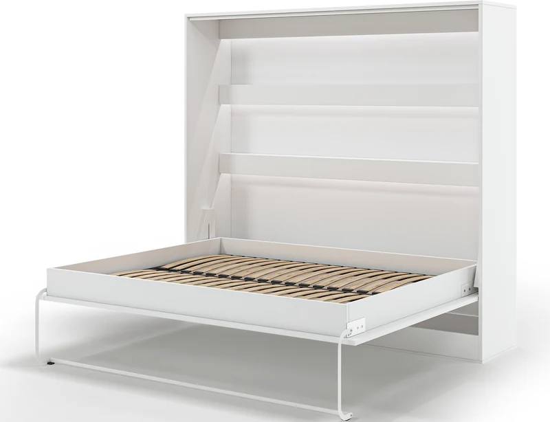 Lit escamotable NEO – armoire lit murale verticale avec rangements