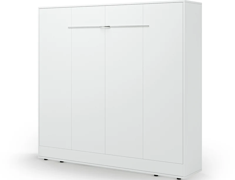 Lit escamotable NEO – armoire lit murale verticale avec rangements