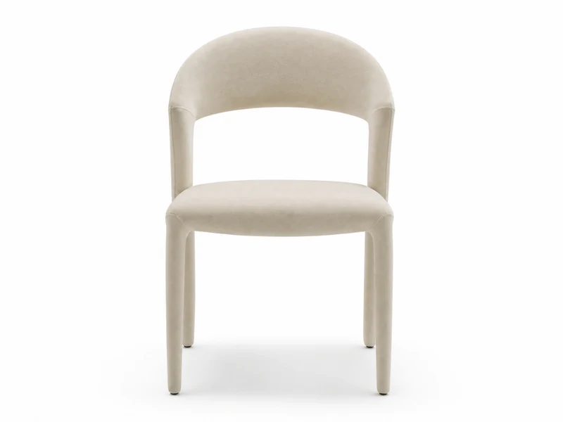 Lot de 4 chaises Madeleine — velours anti-taches & design enveloppant