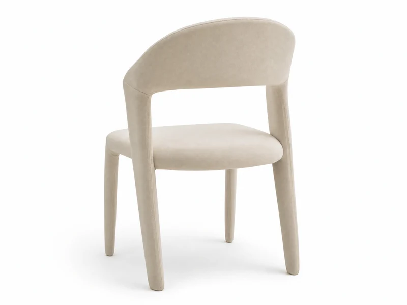Lot de 4 chaises Madeleine — velours anti-taches & design enveloppant