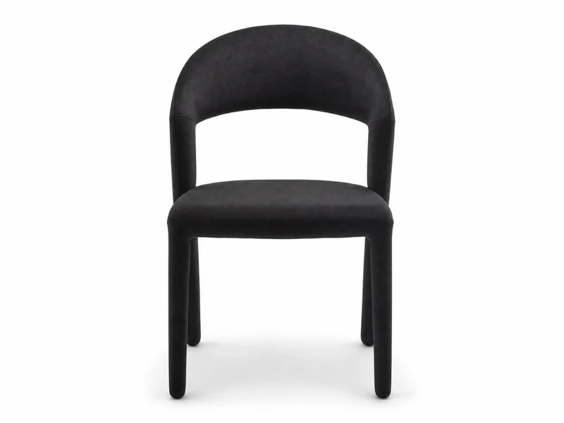 Lot de 4 chaises Madeleine — velours anti-taches & design enveloppant