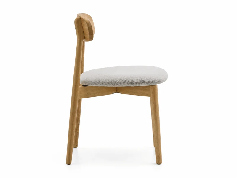 Lot de 4 chaises Varenne – bois clair, tissu doux et lignes élégantes