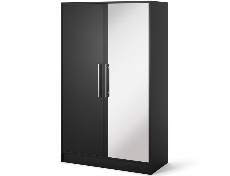 Armoire Dressing 2 Portes 120 cm – Design Moderne + Grand Rangement – Miroir Optionnel - NORVIA