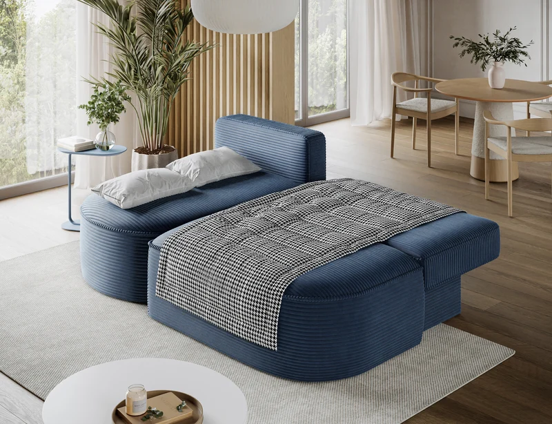 Canapé d’angle convertible avec coffre, idéal petit espace – Châtelet