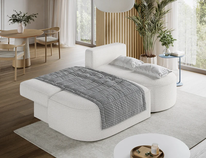 Canapé d’angle convertible avec coffre, idéal petit espace – Châtelet