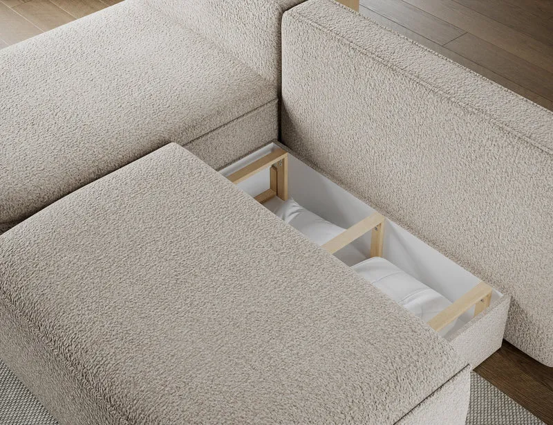 Canapé d’angle convertible avec coffre, idéal petit espace – Châtelet