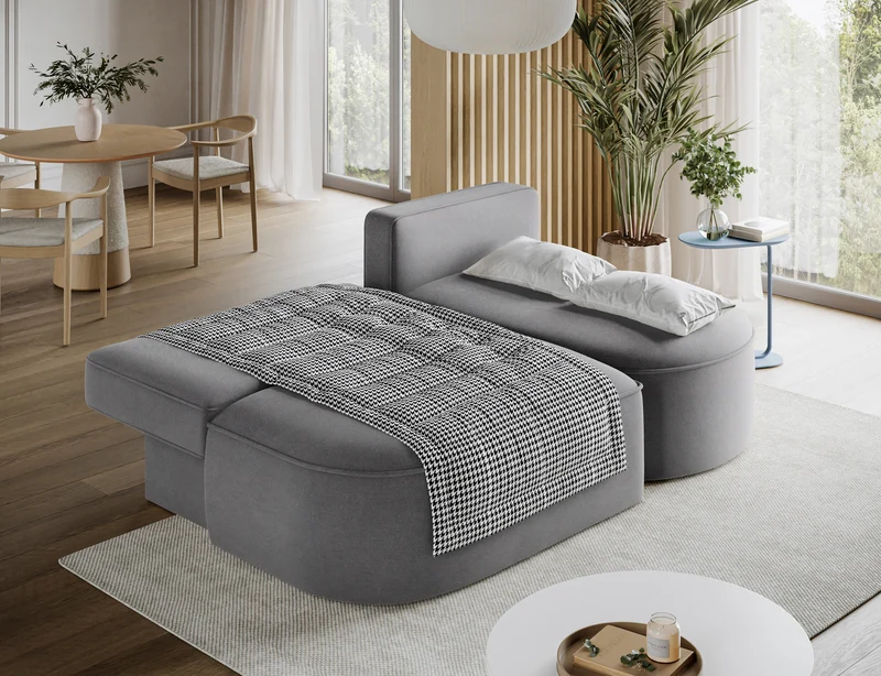 Canapé d’angle convertible avec coffre, idéal petit espace – Châtelet