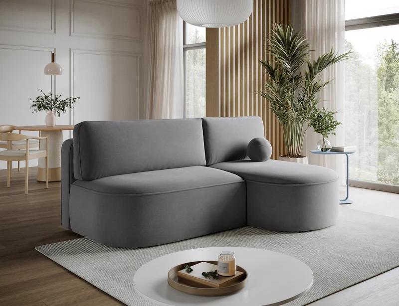 Canapé d’angle convertible avec coffre, idéal petit espace – Châtelet