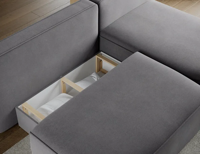Canapé d’angle convertible avec coffre, idéal petit espace – Châtelet