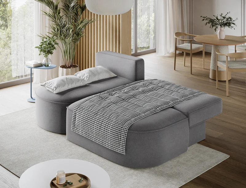 Canapé d’angle convertible avec coffre, idéal petit espace – Châtelet