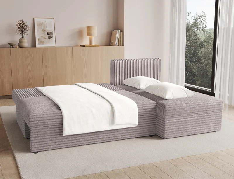 Canapé d’angle Convertible Bastille – Compact, Gain de Place & Petit Prix