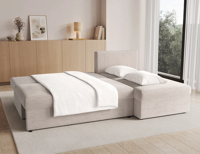 Canapé d’angle Convertible Bastille – Compact, Gain de Place & Petit Prix