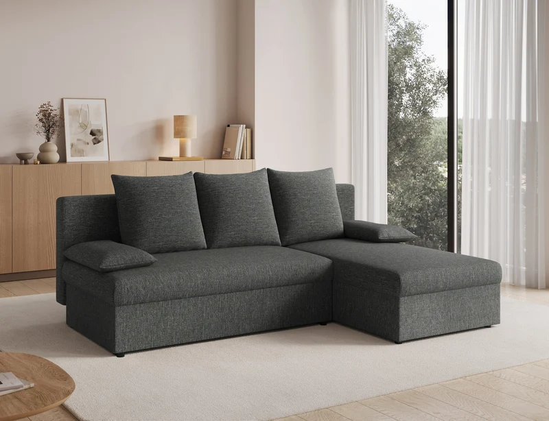 Canapé d’angle Convertible Bastille – Compact, Gain de Place & Petit Prix