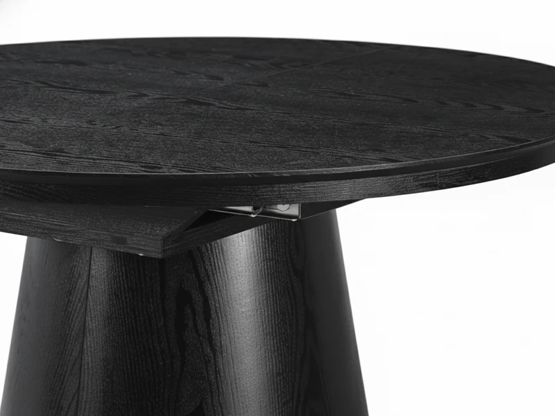 Table ronde extensible TARGA en bois – Ø 115 cm fermée - 85 cm ouverte – 2 rallonges intégrées