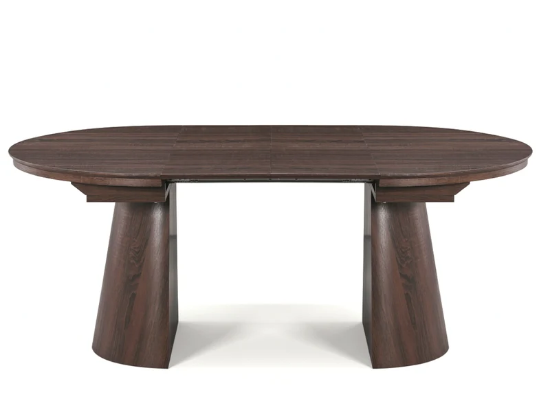 Table ronde extensible TARGA en bois – Ø 115 cm fermée - 85 cm ouverte – 2 rallonges intégrées