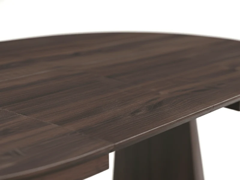 Table ronde extensible TARGA en bois – Ø 115 cm fermée - 85 cm ouverte – 2 rallonges intégrées