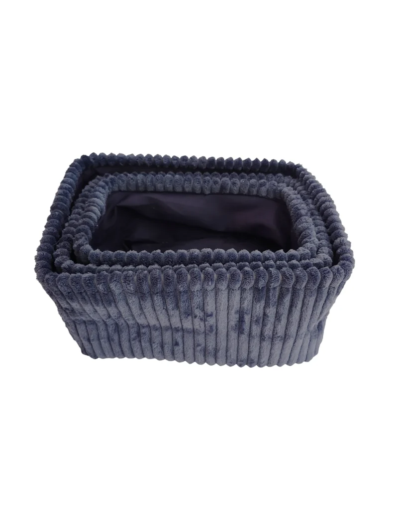 Lot de 3 boîtes de rangement en tissu