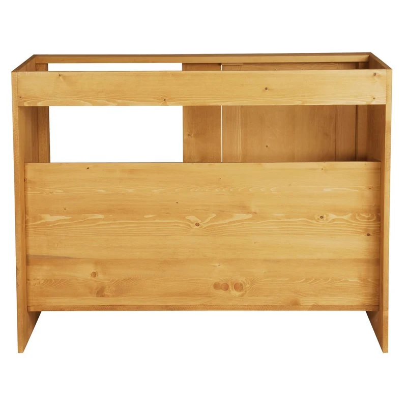 Meuble bas 120 cm angle gauche 1 porte épicéa huilé miel | Aravis