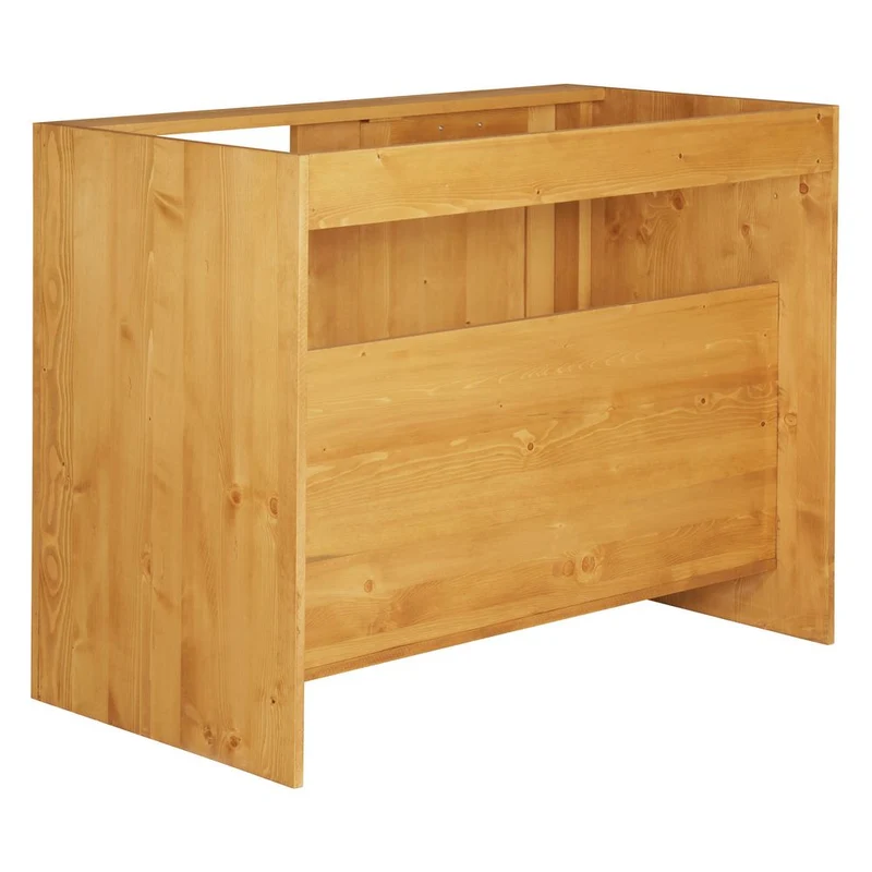 Meuble bas 120 cm angle gauche 1 porte épicéa huilé miel | Aravis