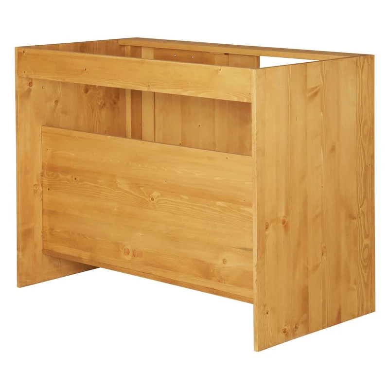 Meuble bas 120 cm angle droite 1 porte épicéa huilé miel | Aravis