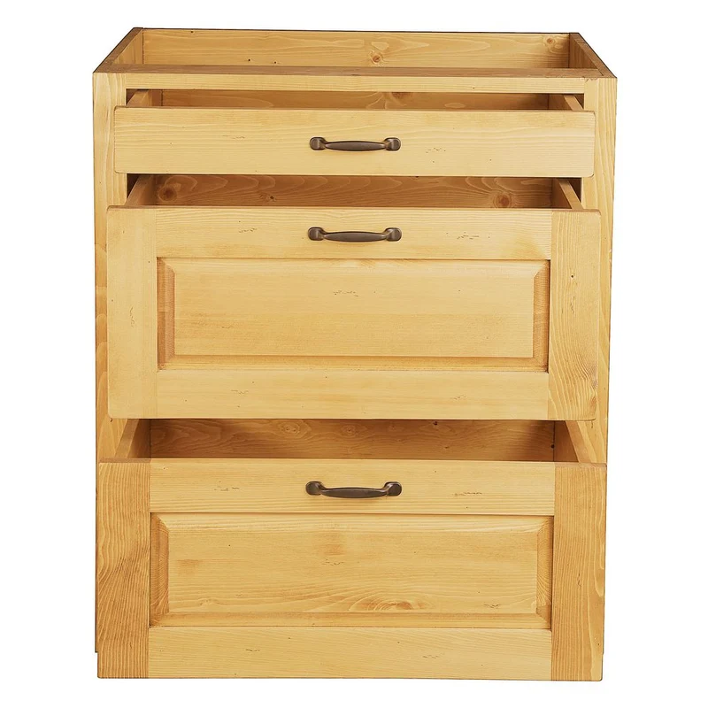 Meuble bas casserolier 80 cm épicéa huilé miel | Aravis