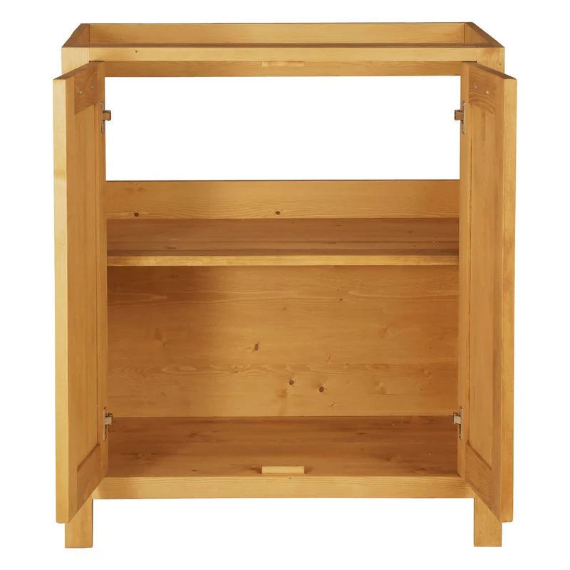 Meuble sous évier 80 cm 2 portes épicéa huilé miel | Aravis