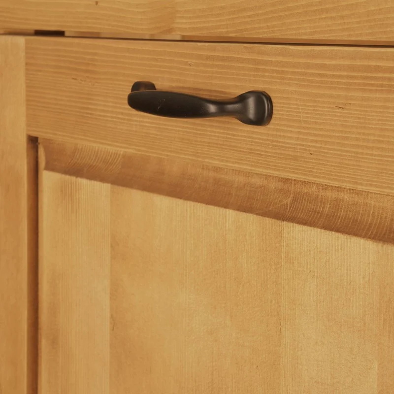 Meuble sous évier 80 cm 2 portes épicéa huilé miel | Aravis