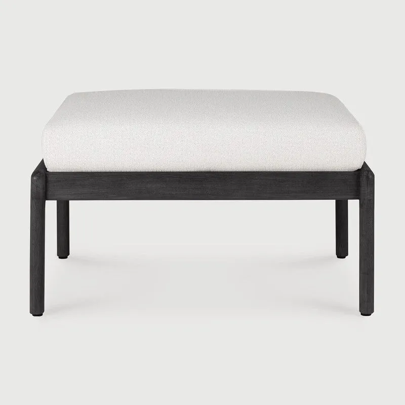 Ethnicraft Repose-pieds Extérieur Jack en Teck Noir avec Coussin