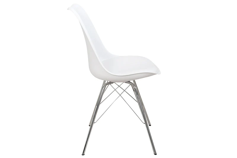 Lot de 2x chaises rétro SCANDINAVIA MEISTERSTÜCK blanche