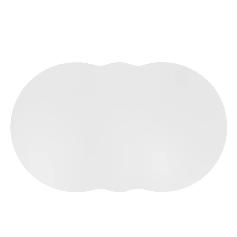 Table basse blanc forme nuage avec tiroir et niche 100x60x40,5 cm RIFTMYRKONOR