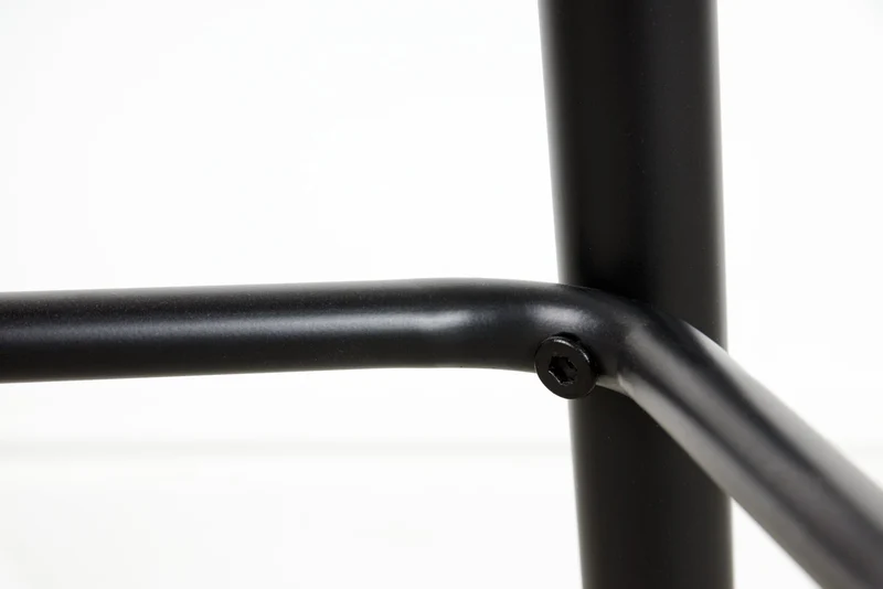 Tabouret de bar design MILANO chaise de bar en velours pétrole avec dossier en métal noir