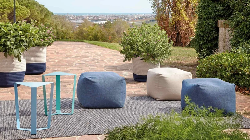 ARCHIMEDE pouf carré d'intérieur/extérieur