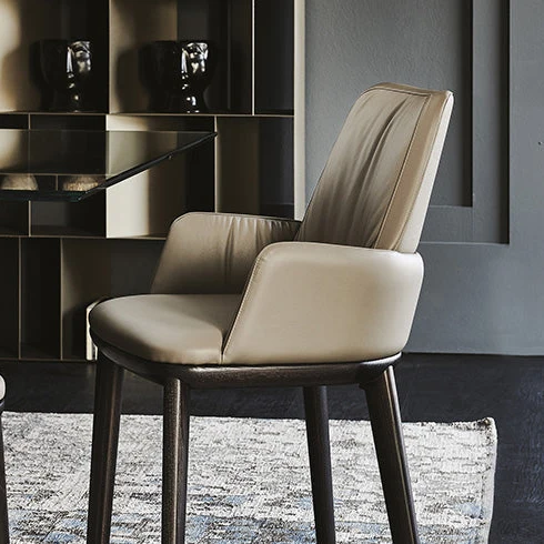 Chaise - Bois Tissu ou cuir - Belinda