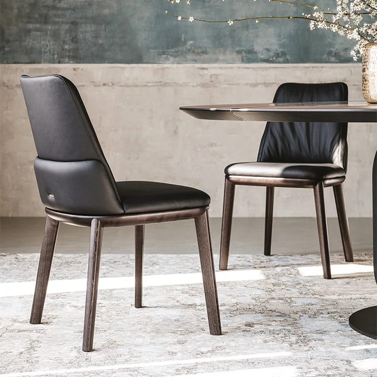 Chaise - Bois Tissu ou cuir - Belinda