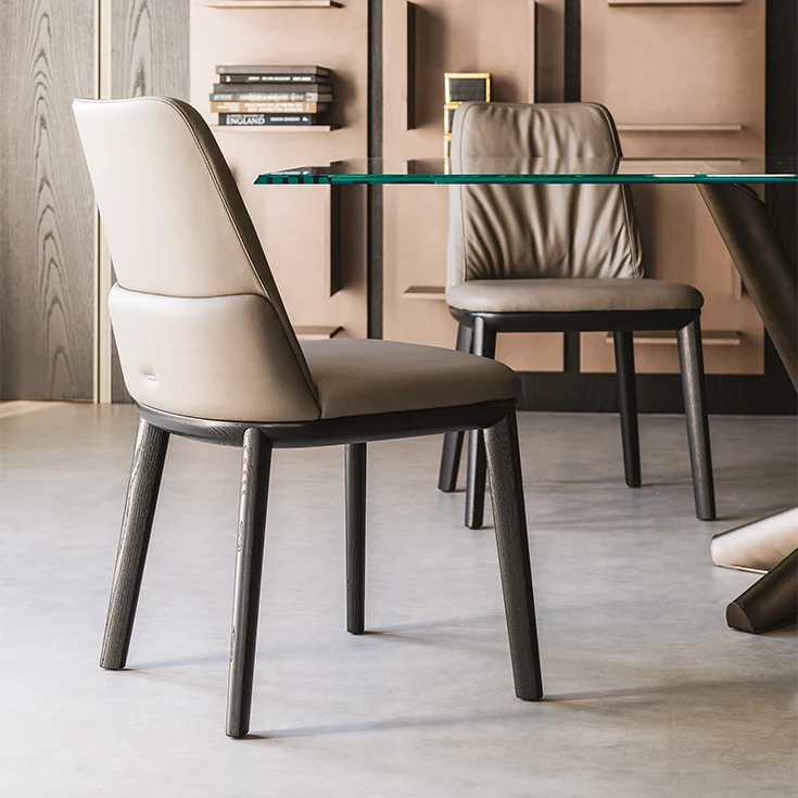 Chaise - Bois Tissu ou cuir - Belinda