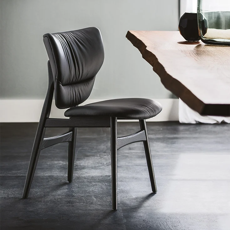 Chaise - Cuir et bois - Dumbo