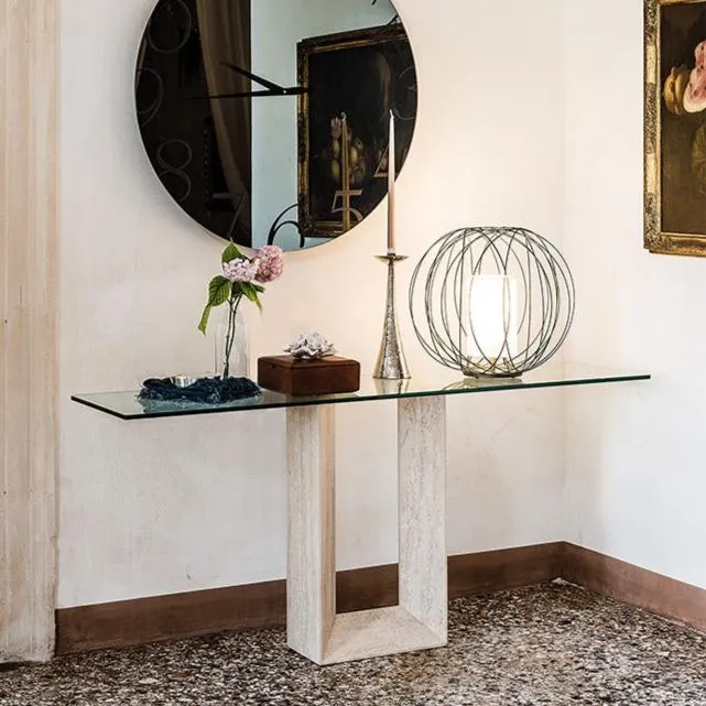 Console - Marbre et Verre - Diapason