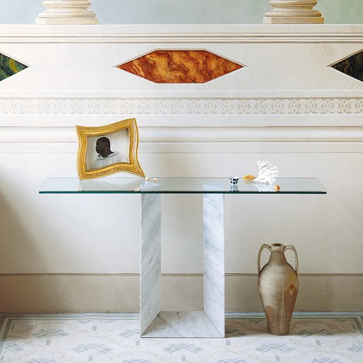 Console - Marbre et Verre - Diapason