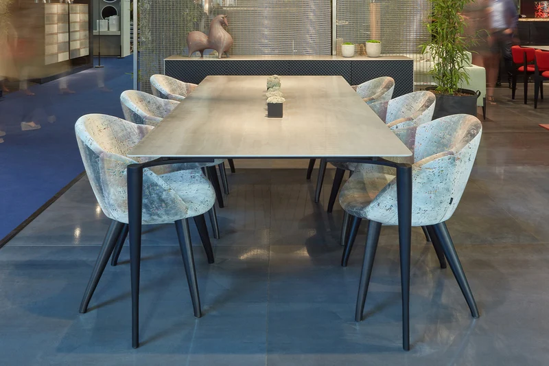 Table fixe ou extensible - Céramique ou enduit béton - Ordos