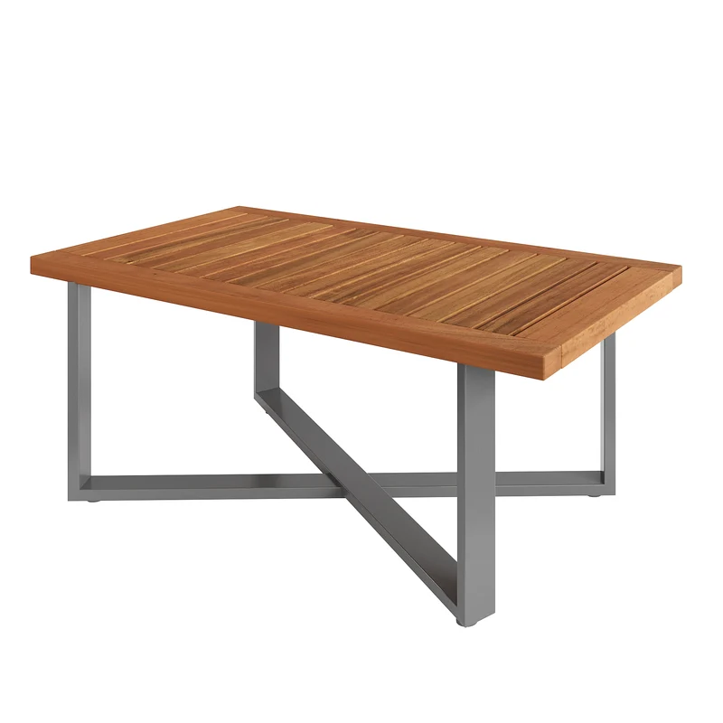 Salon de jardin recomposable pour 7 à 8 personnes + table basse effet bois et 2 tabouret gris KUN