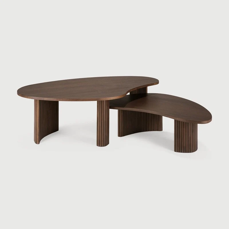 Table basse Boomerang (Teck Brun)