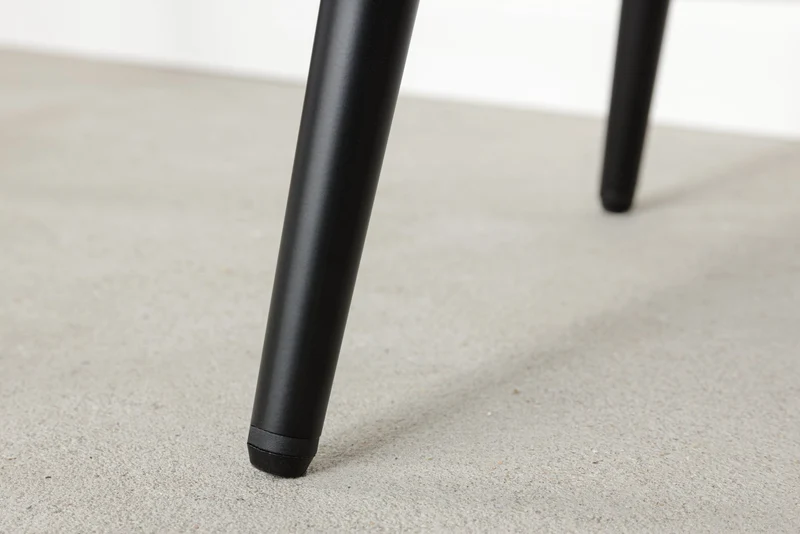 Tabouret de bar design MILANO chaise de bar en velours jaune moutarde avec dossier en métal noir