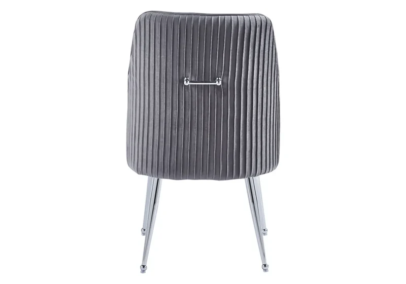 Fauteuil de table velours anthracite poignée argentée - Opus x2
