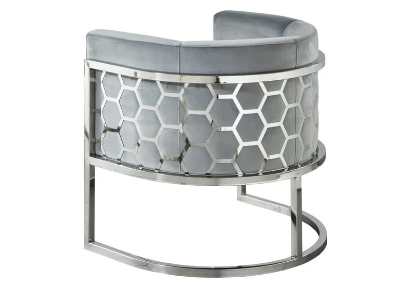 Fauteuil design chromé gris - Alvo