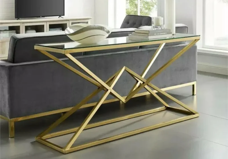 Console dorée design - Luxor